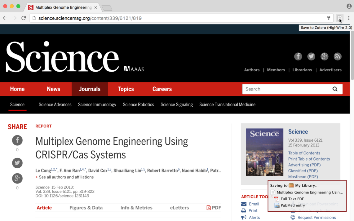 Zotero Connector -文献管理工具