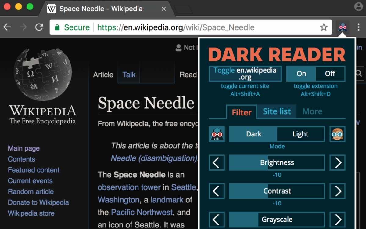 Dark Reader-护眼浏览阅读Chrome插件