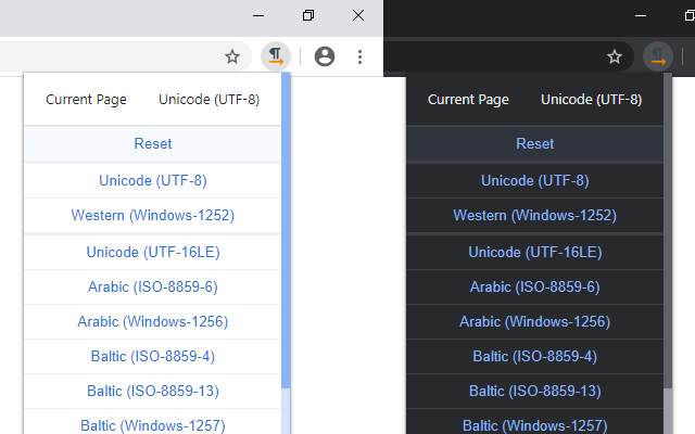 Charset插件,Chrome网页编码转换工具