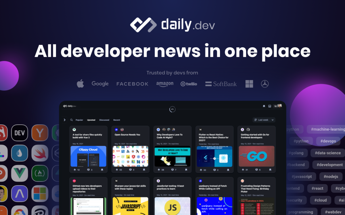 daily.dev插件，技术博客和新闻查看工具