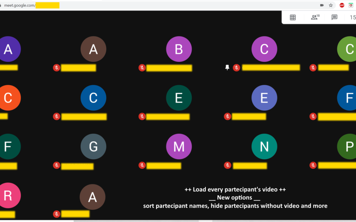 Google Meet Tweak (Emojis, Text, Cam Effects),视频会议中添加表情符号、文本、摄像头效果