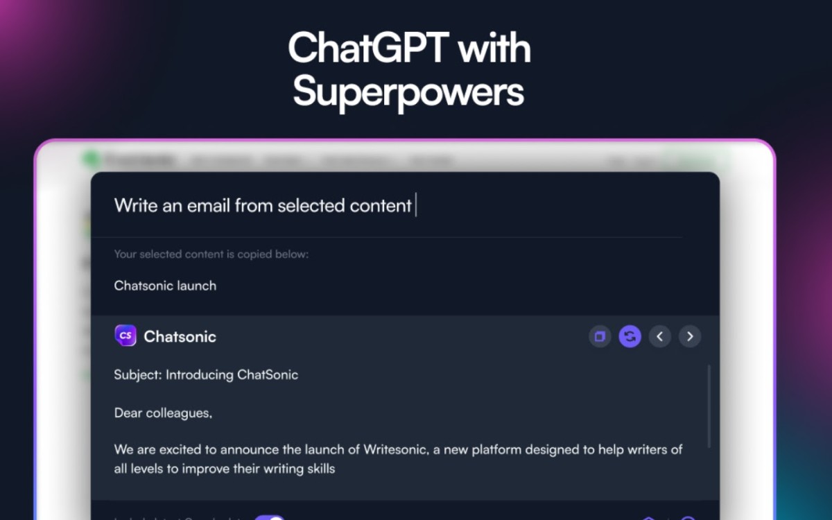 ChatSonic 插件,自然语言处理智能AI聊天机器人